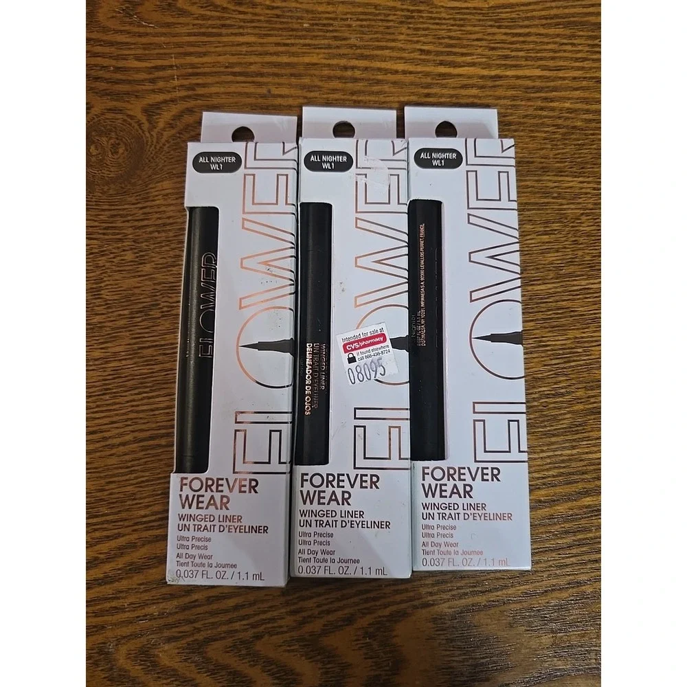 Forever Wear Winged Liner-WL1 All Nighter by Flower Beauty for Women‎ - Lot Of 3